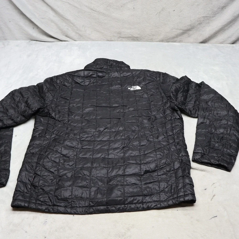 North Face Jacket Mens Medium Black Thermoball Insulated Light Quilted Puffer